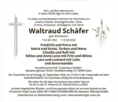 Portrait von Waltraud Schäfer